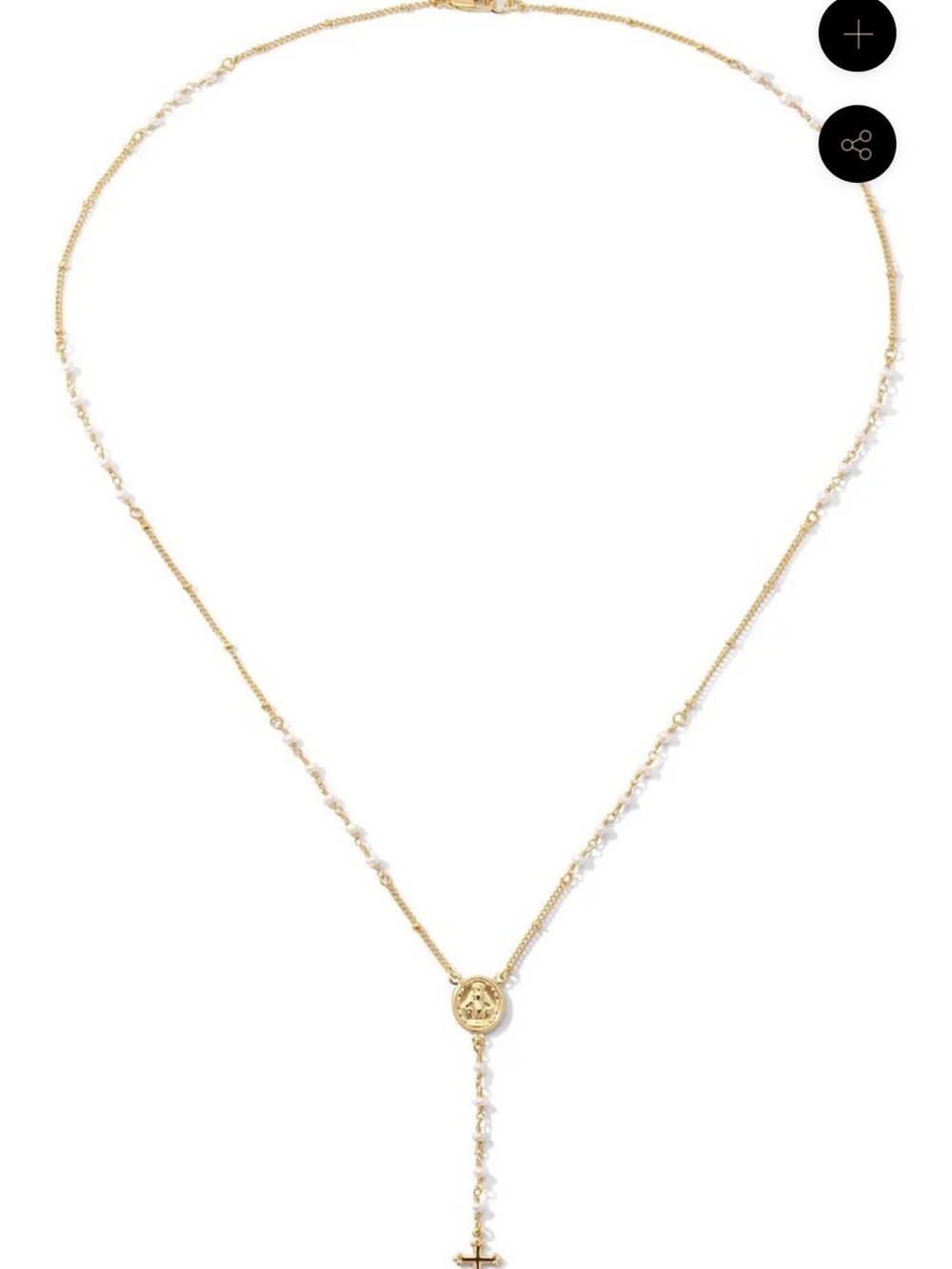 Gold Beaded Camelia rosary - from Vanessa Mooney